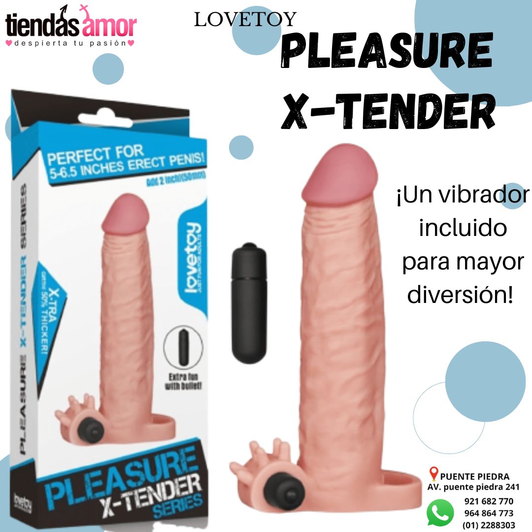 Pleasure X-Tender Vibrating Penis Sleeve